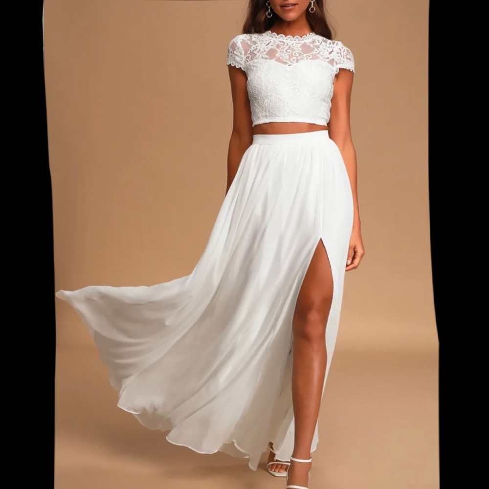 Lulus White Two Piece outfit